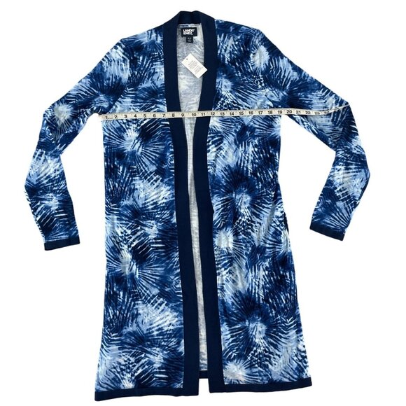 Lands End Womens Fine Gauge‎ Cotton Long Open Cardigan Sweater ST Small Tall NWT - Picture 7 of 14